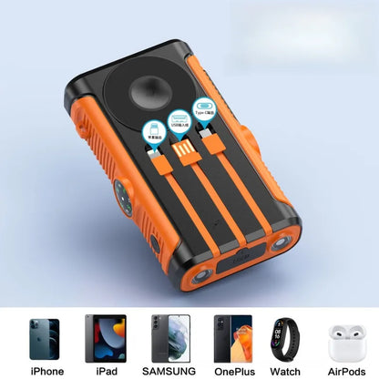 50000mAh Solar Power Bank 22.5W Magnetic Wireless Charging Camping Powerbank with Cables External Battery for IPhone Magsafe